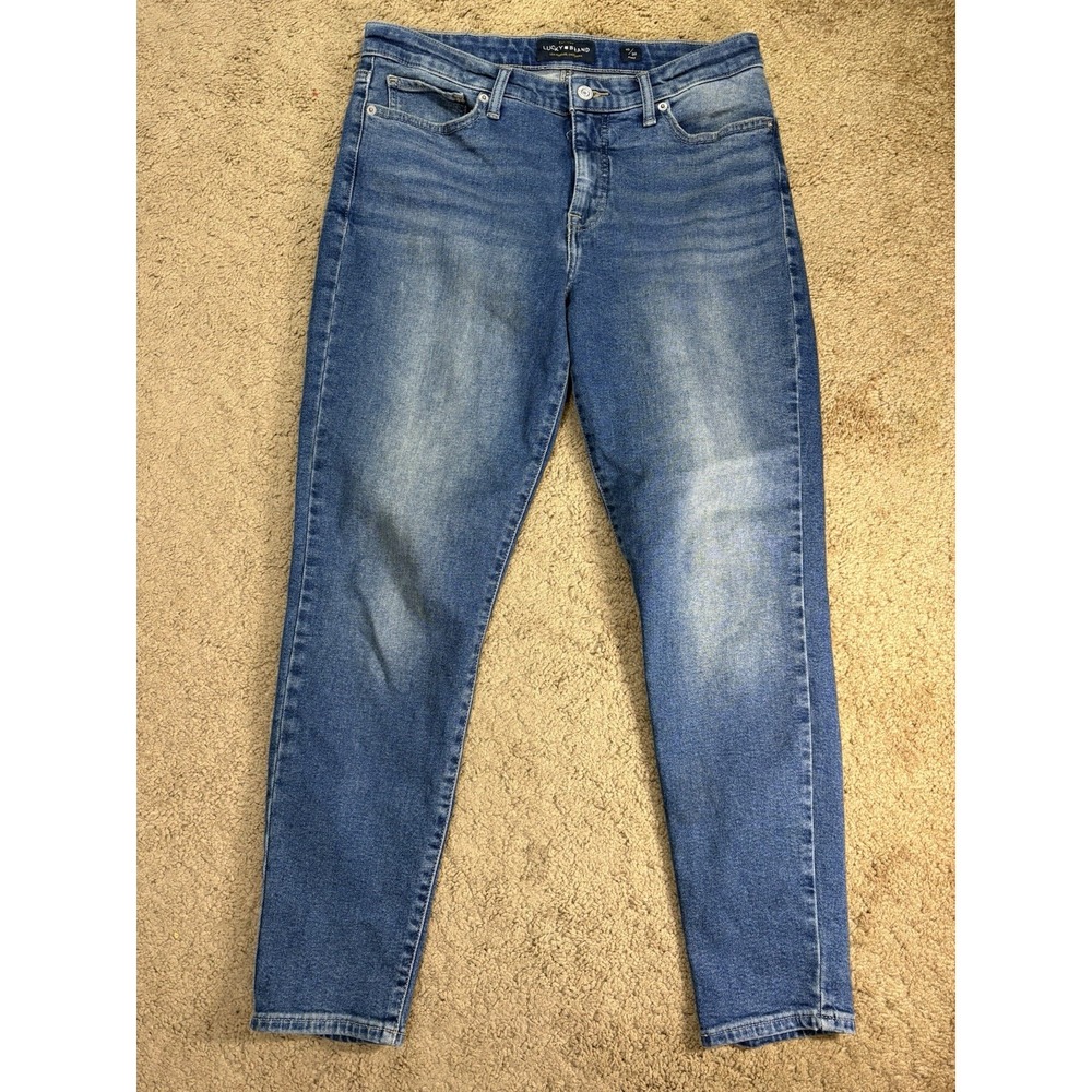 Lucky Brand Ava Skinny Jeans Women 10/30 Ankle Blue Denim Mid Rise Preppy